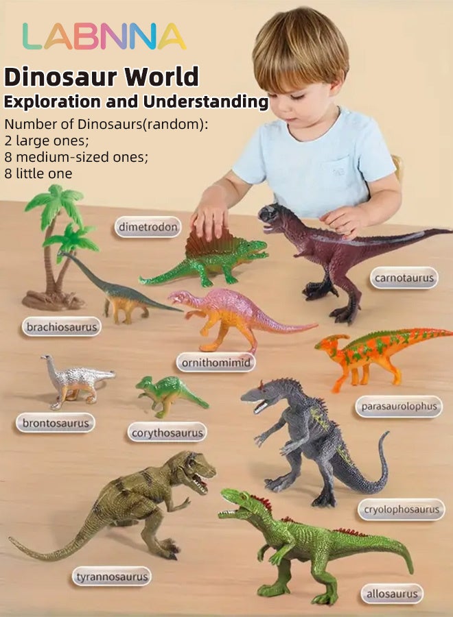 LABNNA 215PCS Dinosaur Building Set, Dinosaur Toys Kit with 18 Dinosaur Figures, Creative Dino Park Playset, Dinosaur-themed Dollhouse, DIY Dino Themed Craft Kit, Fun Interactive Toys, Ideal Gift for Kids, 52*40*23cm - Image 4